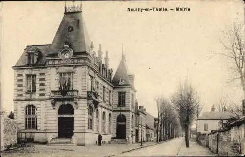 Ak Neuilly en Thelle Oise, La Mairie, Hôtel de Ville, Rathaus, Straßenansicht