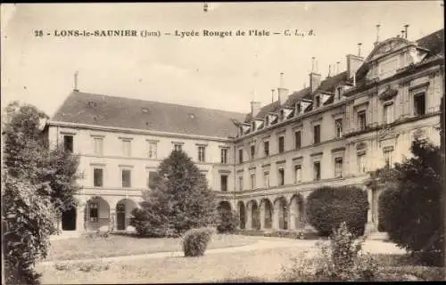 Ak Lons le Saunier Jura, Lycee Rouget de l'Isle, Schulgebäude