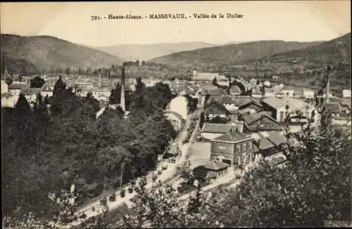 Ak Massevaux Masevaux Masmünster Elsass Haut Rhin, Vallée de la Doller, Stadtpanorama