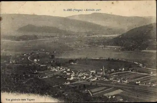 Ak St. Amé Vosges, Vue generale vers Vagney, Panorama von Ortschaft und Umgebung