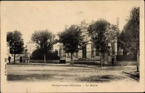 Ak Soisy sous Etiolles Essonne, La Mairie, Gebäude der Stadtverwaltung, Straßenpartie