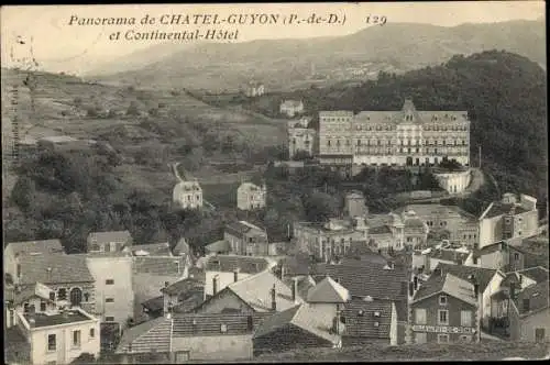 Ak Chatel Guyon Puy de Dôme, Panorama et Continental Hotel, Villa du Puy de Dome, Villa Cellier