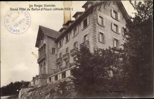 Ak Elsässer Belchen Vogesen Vosges, Grand Hotel du Ballon d'Alsace, Außenansicht