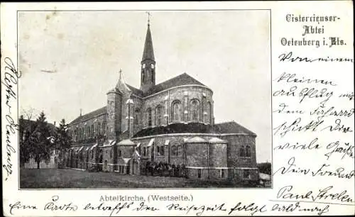 Ak Elsass Haut Rhin, Zisterzienser Abtei Ortenberg, Abteikirche, Westseite
