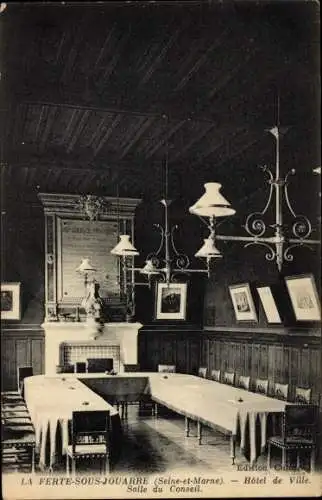 Ak La Ferté sous Jouarre Seine et Marne, Hôtel de Ville, Salle du Conseil