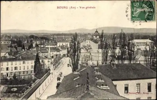 Ak Bourg en Bresse Ain, Vue générale, Teilansicht der Stadt