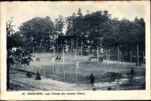 Ak Trois Épis Drei Ähren Elsaß Elsass Haut Rhin, Les Tennis des Grands Hotels, Tennisplätze