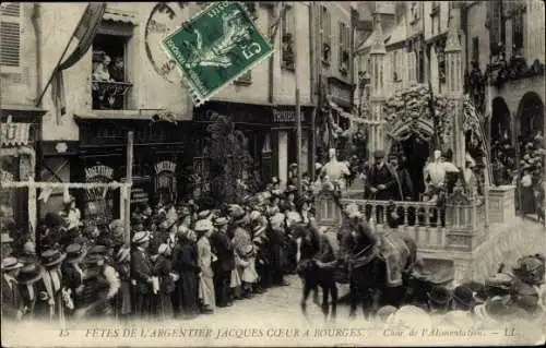 Ak Bourges Cher, Fêtes de l'Argentier Jacques Cœur, geschmückter Festwagen, Levy & Fils 15