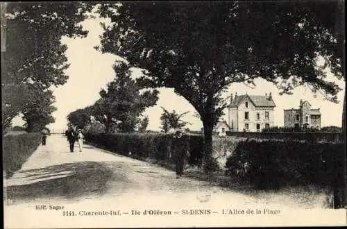 Ak St. Denis Ile d'Oléron Charente Maritime, L'Allée de la Plage, Häuser