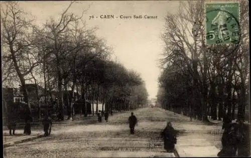 Ak Caen Calvados, Cours Sadi Carnot, Straßenansicht