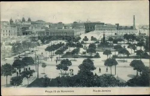 Ak Rio de Janeiro Brasilien, Praca 15 de Novembro