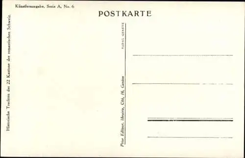 Wappen Ak Demaches, E., Frauen und Mann in Schweizer Tracht, Neuenburg 1830