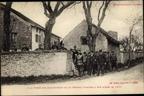 Ak Nompatelize Lothringen Vosges, A la Ferme des Quatre Vents ou le General Varaigne