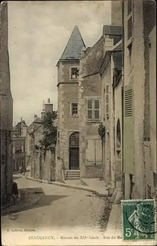 Ak Beaugency Loiret, Maison de XII siecle