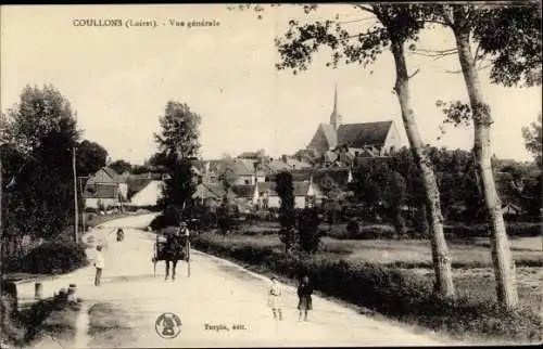 Ak Coullons Loiret, Vue générale