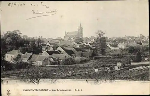 Ak Brie Comte Robert Seine et Marne, Vue panoramique