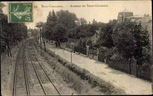 Ak Bois Colombes Hauts de Seine, Avenue de Saint Germain