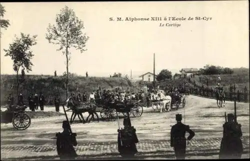 Ak Saint Cyr l'École Yvelines, SM Alphonse XIII a l'Ecole de Saint Cyr