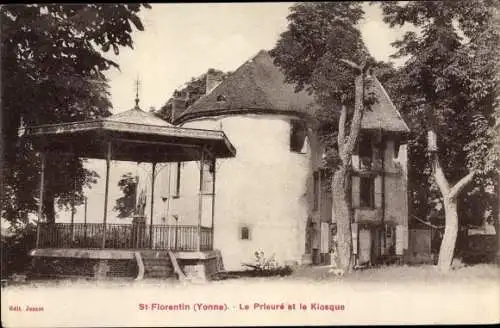 Ak Saint Florentin Yonne, Prieuré, Kiosque