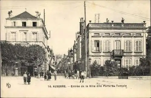 Ak Auxerre Yonne, Entrée de la Ville, Porte du Temple