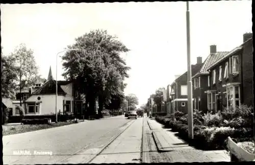 Ak Marum Groningen, Kruisweg, Häuser, Straßenpartie