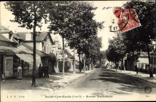 Ak Saint Cyr l'Ecole Yvelines, Route Nationale