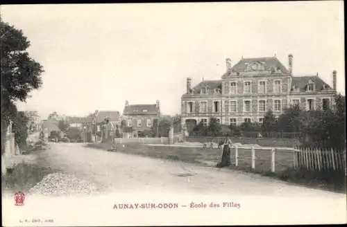 Ak Aunay sur Odon Calvados, Ecole des Filles