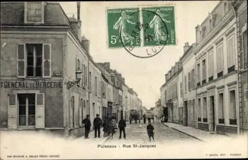 Ak Puiseaux Loiret, Rue St. Jacques