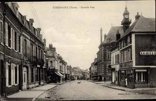 Ak Etrépagny Eure, Grand Rue