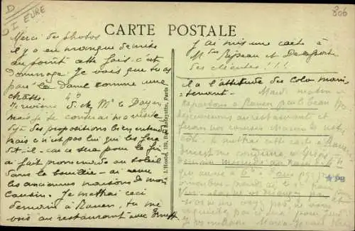 Ak Etrépagny Eure, Grand Rue