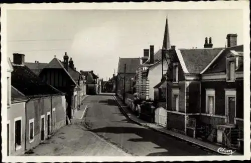 Ak Soings en Sologne Loir et Cher, La Rue des Ecoles