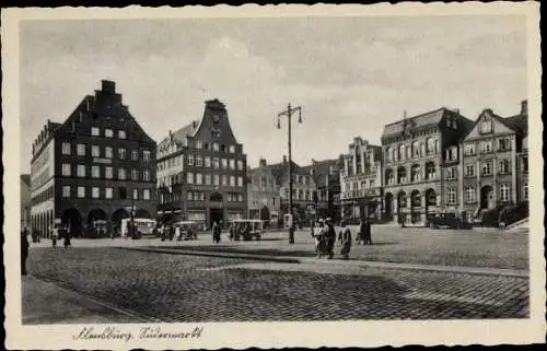 Ak Flensburg in Schleswig Holstein, Südermarkt, J. C. Cheesch, Nordisches Speisehaus