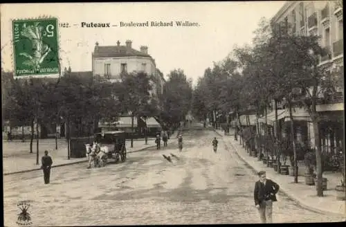 Ak Puteaux Hauts de Seine, Boulevard Richard Wallace