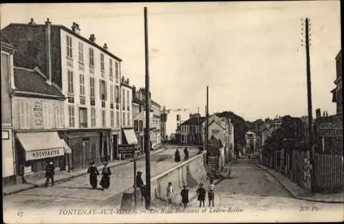 Ak Fontenay aux Roses Hauts de Seine, Les Rues Boucicaut et Ledru Rollin