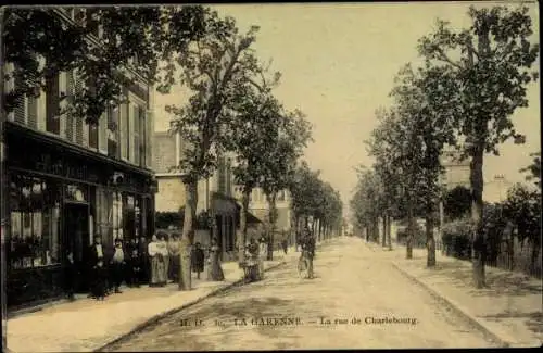 Ak La Garenne Hauts de Seine, La rue de Charlebourg