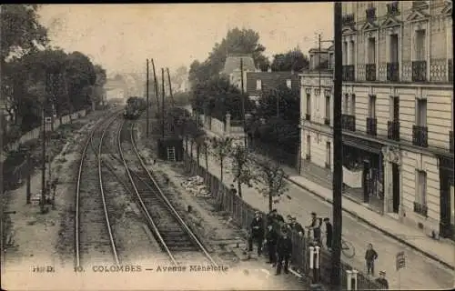 Ak Colombes Hauts de Seine, Avenue Menelotte
