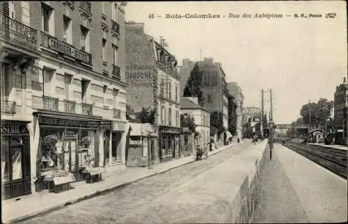 Ak Bois Colombes Hauts de Seine, Rue des Aubepines