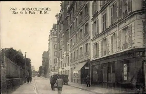 Ak Bois Colombes Hauts de Seine, Rue de la Paix