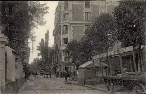 Ak Bois Colombes Hauts de Seine, Place de la Republique, Rue du Sentier