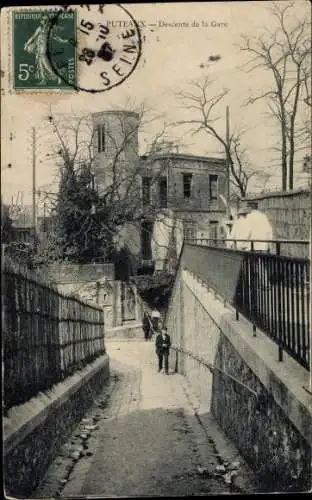 Ak Puteaux Hauts de Seine, Descente de la Gare