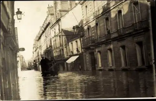 Foto Ak Caen Calvados, Überschwemmung, Hochwasser