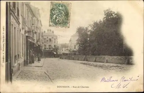 Ak Dourdan Essonne, Rue de Chartres