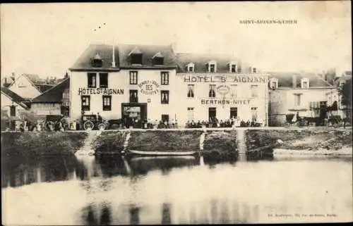 Ak Saint Aignan Loir et Cher, Hotel Berthon Nivet