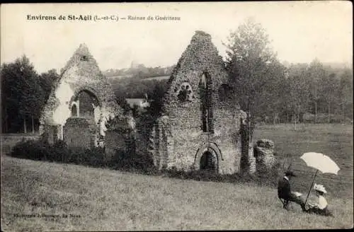 Ak Saint Agil Loir et Cher, Ruines de Gueriteau