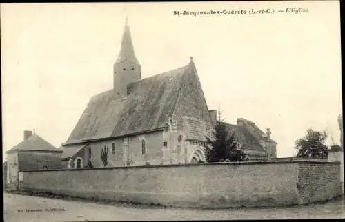 Ak St Jacques des Guerets Loir et Cher, L'Eglise