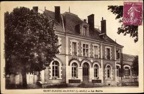 Ak Saint Claude de Diray Loir et Cher, La Mairie