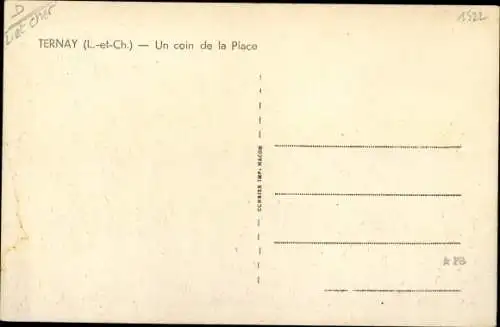 Ak Ternay Loir et Cher, Un coin de la Place