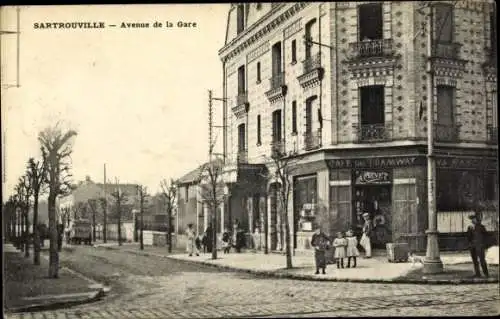 Ak Sartrouville Yvelines, Avenue de la Gare