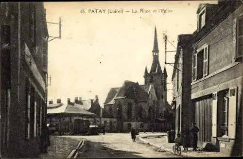 Ak Patay Loiret, La Place et l'Eglise