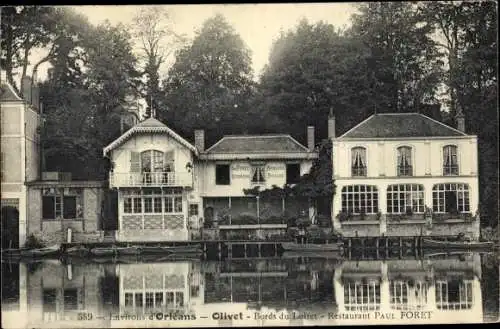 Ak Olivet Loiret, Bords du Loiret, Restaurant Paul Foret